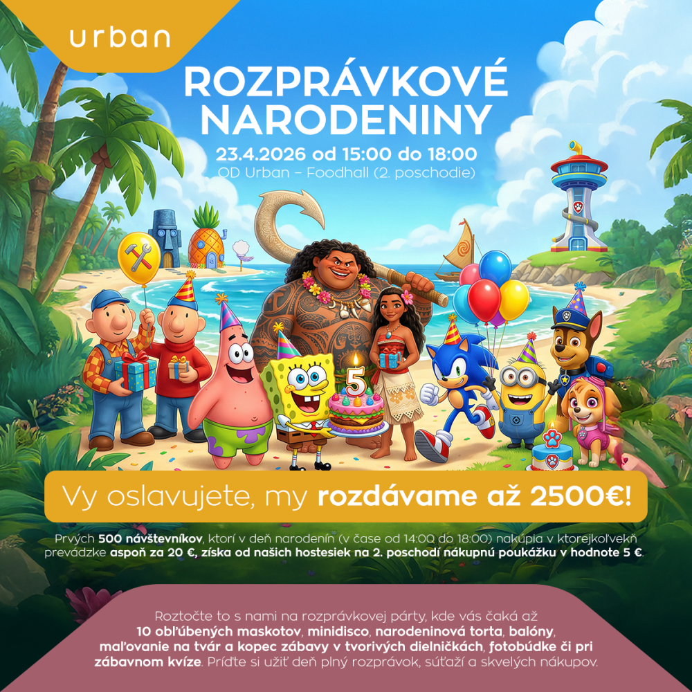 Oslávte s nami Rozprávkové narodeniny v OD Urban!