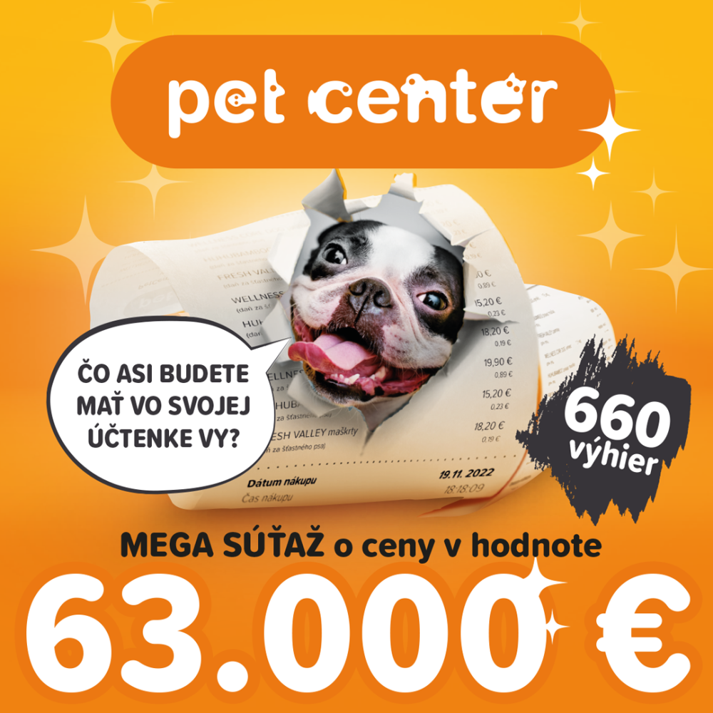 MEGA SÚŤAŽ s PetCenter práve štartuje!